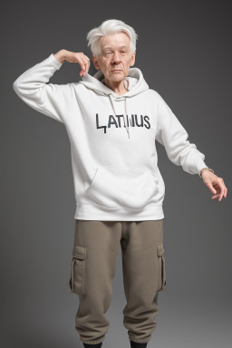 Latvian elderly non-binary with  white hair