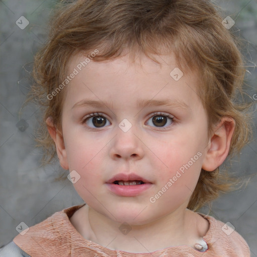 Neutral white child male with medium  brown hair and grey eyes