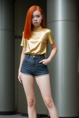 Singaporean teenager girl with  ginger hair