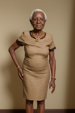 Togolese elderly female with  brown hair