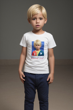 Venezuelan child boy with  blonde hair