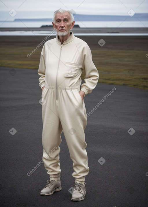 Icelandic elderly male with  gray hair