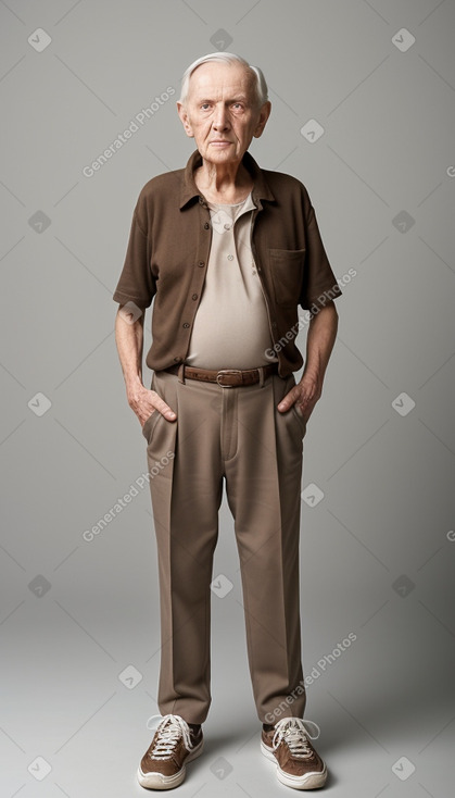 German elderly boy with  brown hair