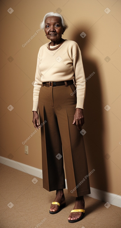 Sudanese elderly female with  brown hair