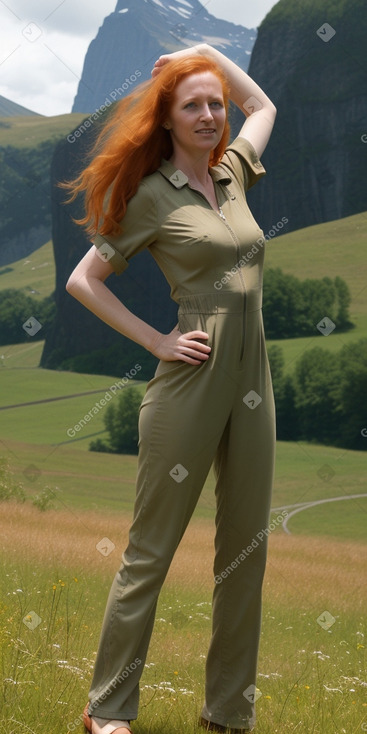 Swiss 45 years female with  ginger hair