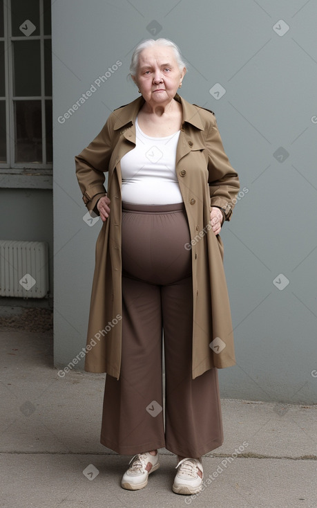 Belarusian elderly female with  brown hair