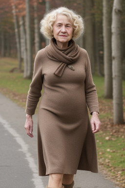 Norwegian elderly female with  blonde hair