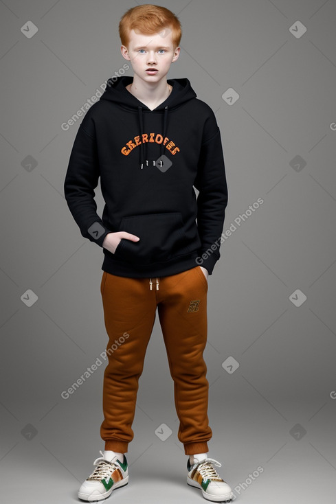 Lithuanian teenager boy with  ginger hair