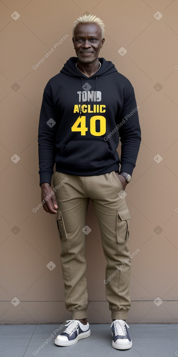 Ugandan 45 years male with  blonde hair