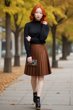 Chinese adult female with  ginger hair