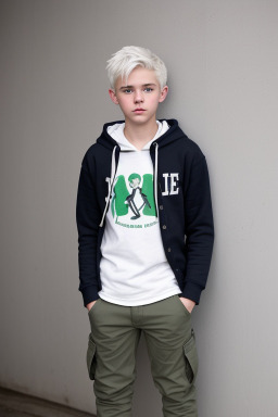 Irish teenager boy with  white hair