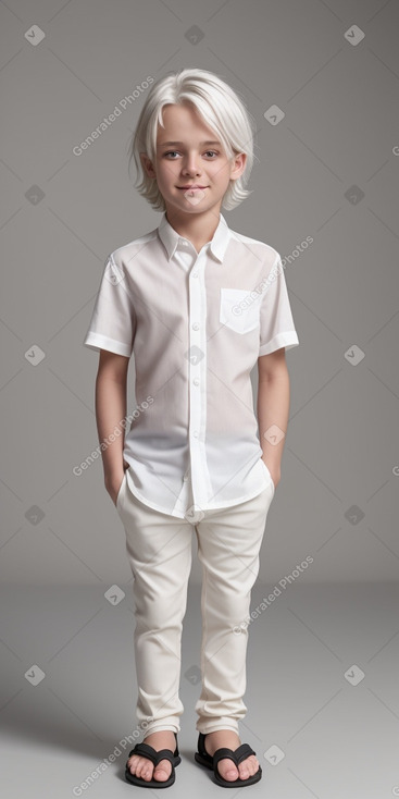 Slovak child male with  white hair