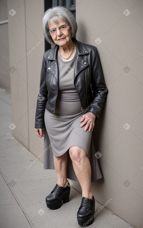 Macedonian elderly female with  gray hair