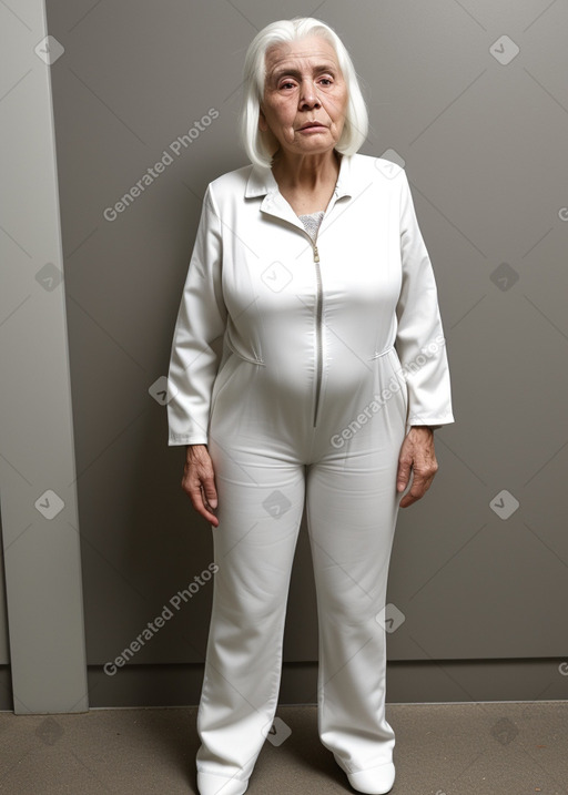 Panamanian elderly female with  white hair