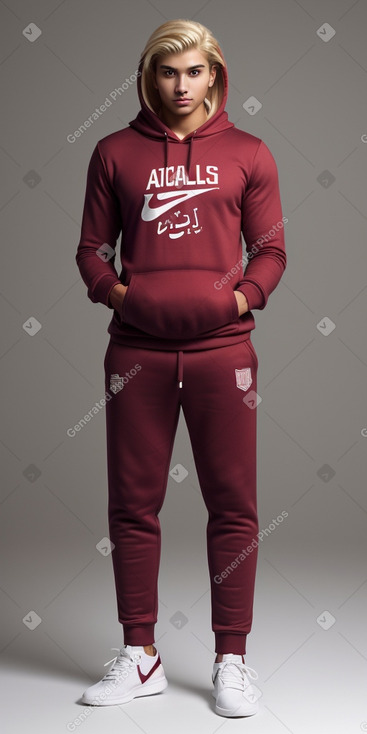 Qatari young adult male with  blonde hair