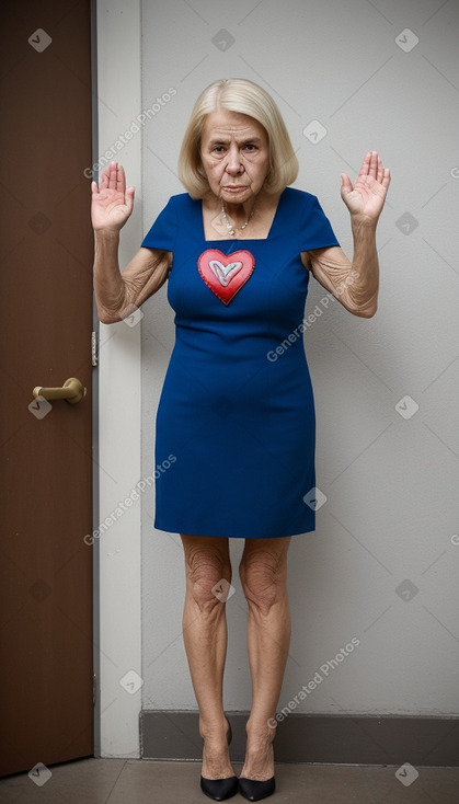 Chilean elderly female with  blonde hair