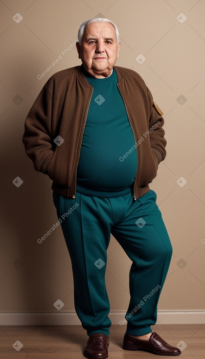 Portuguese elderly male with  brown hair