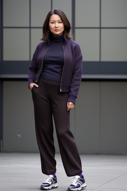 Middle-aged female with  brown hair