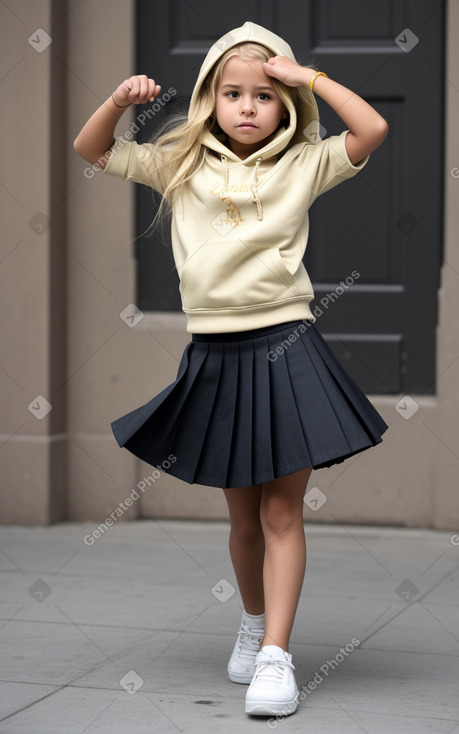 Colombian child girl with  blonde hair