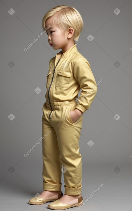 South korean infant boy with  blonde hair