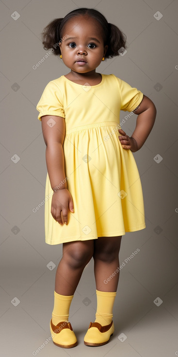 Kenyan infant girl with  brown hair