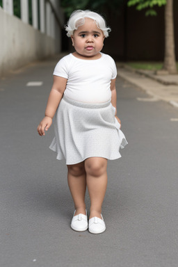 Dominican infant girl with  white hair