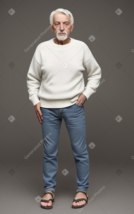 Bulgarian elderly male with  white hair