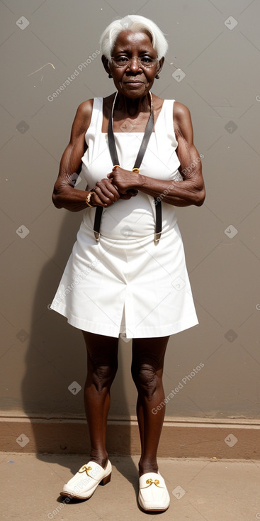 Ugandan elderly female with  white hair