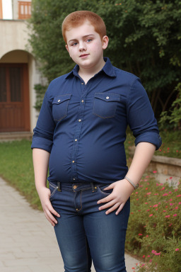 Turkish teenager boy with  ginger hair