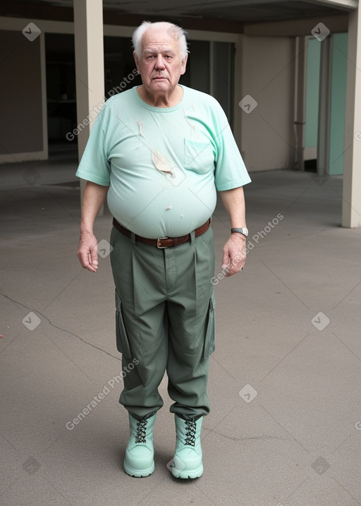 American elderly male with  black hair