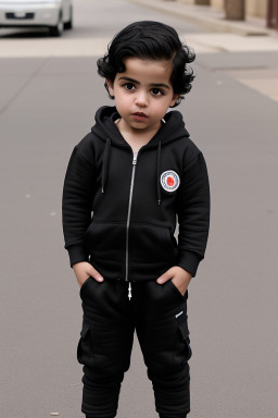 Jordanian infant boy with  black hair