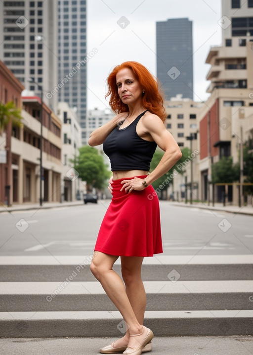 Puerto rican 45 years female with  ginger hair