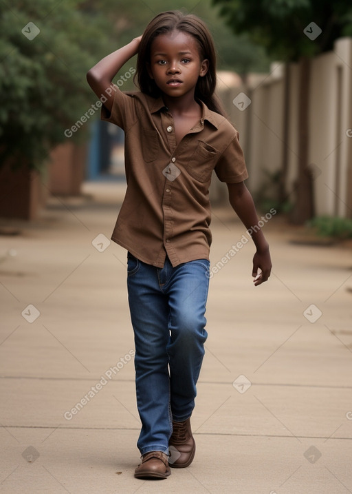 Zimbabwean child boy with  brown hair