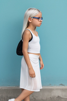 Cuban child female with  white hair