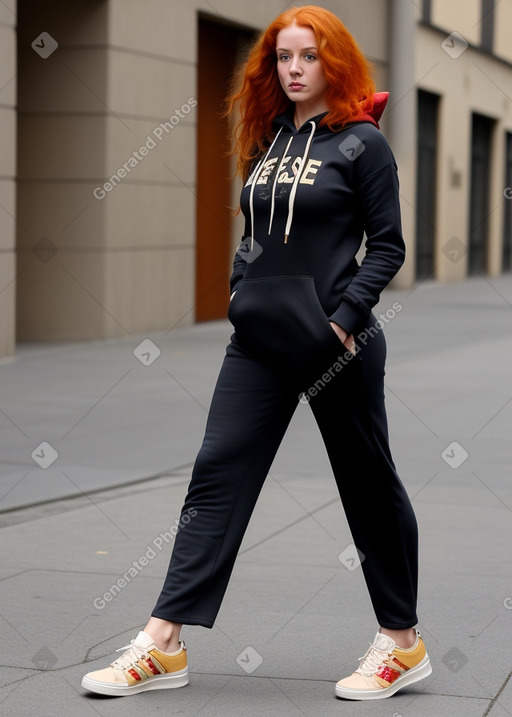 Spanish adult female with  ginger hair