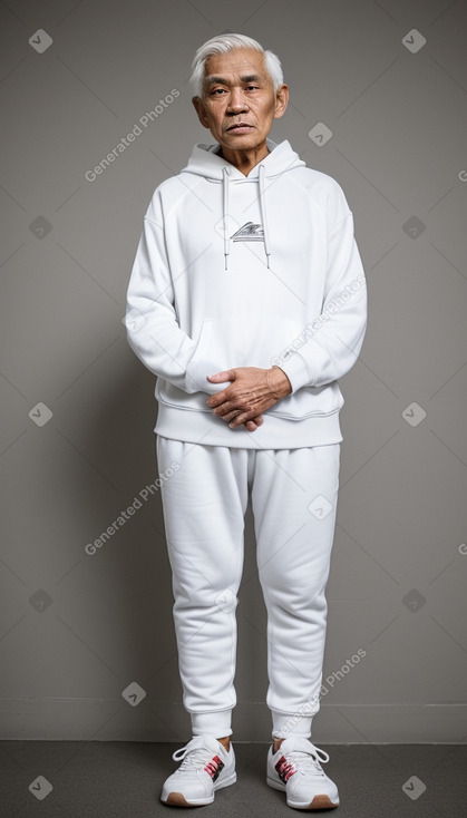 Indonesian elderly male with  white hair