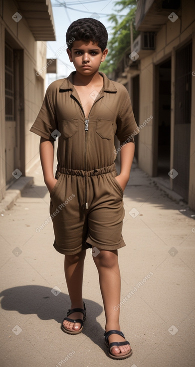 Yemeni teenager boy with  brown hair