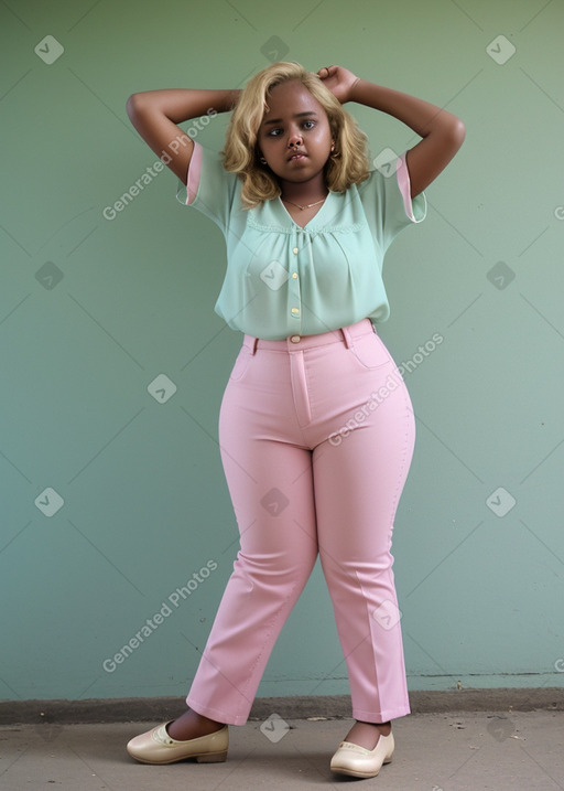 Somali teenager girl with  blonde hair