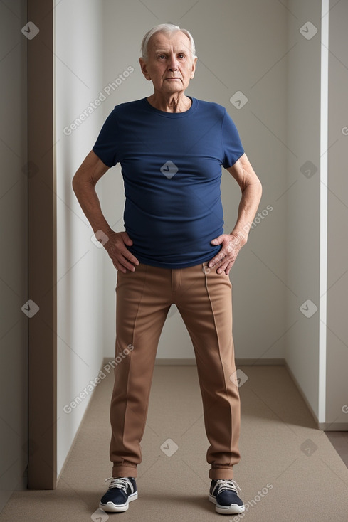 Finnish elderly male with  brown hair