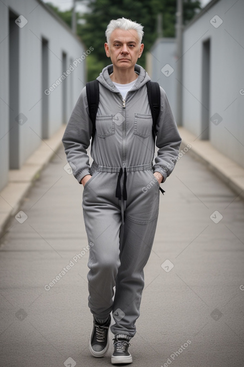 Czech adult non-binary with  gray hair