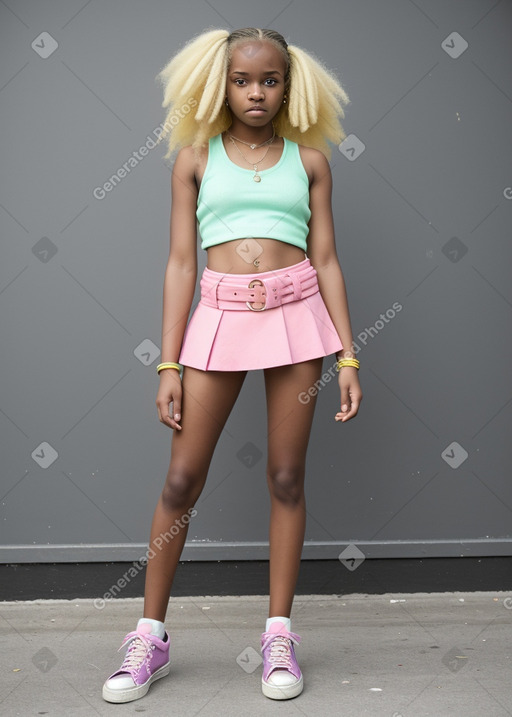 Jamaican teenager female with  blonde hair