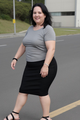 New zealand middle-aged female with  black hair