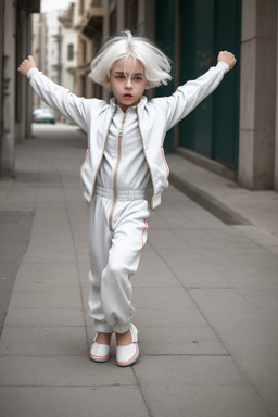 Bulgarian child boy with  white hair