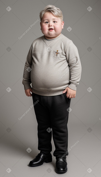 Belgian child boy with  gray hair