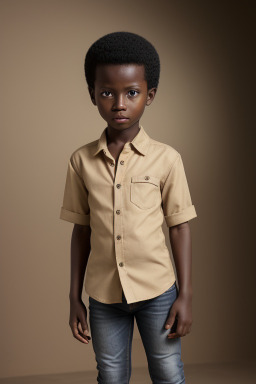 Senegalese child boy with  black hair