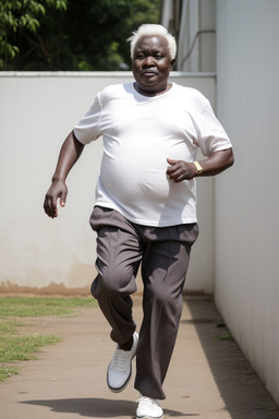 Ugandan elderly male with  white hair