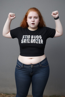 Spanish teenager girl with  ginger hair