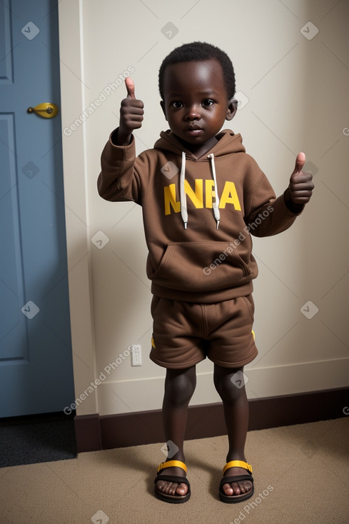 Ugandan infant boy with  brown hair