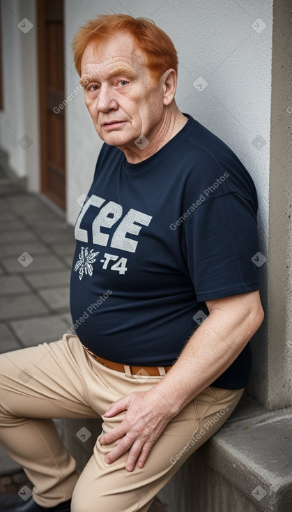 Slovenian elderly male with  ginger hair