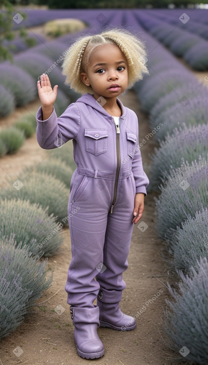 African american infant girl with  blonde hair